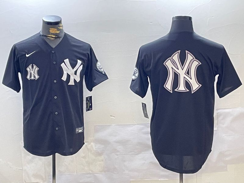 Men New York Yankees Blank Black Fashion Game Nike 2024 MLB Jersey style 15->new york yankees->MLB Jersey